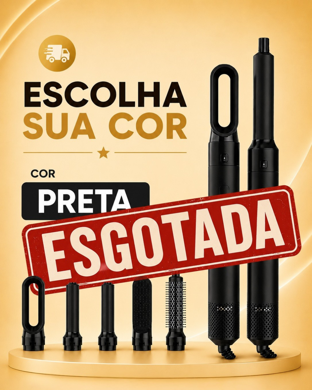 FRETE GRÁTIS - Escova Modeladora Hair 5 em 1, Alisa, Seca, Modela, Faz Cachos e Anti-Frizz - BIVOLT (110v/220v) - Imagem 6